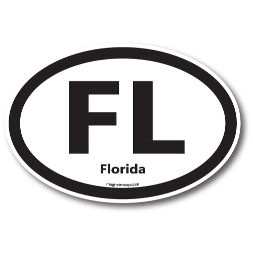 FL Florida Car Magnet 4X6" US State Oval Refrigerator Locker SUV Heavy Duty Waterproof …
