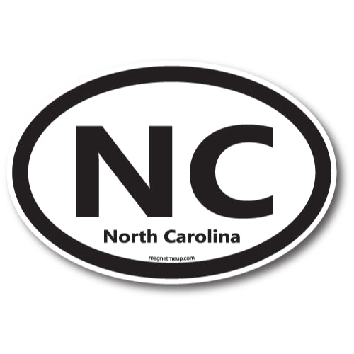 NC North Carolina Car Magnet 4x6" US State Oval Refrigerator Locker SUV Heavy Duty Waterproof… …