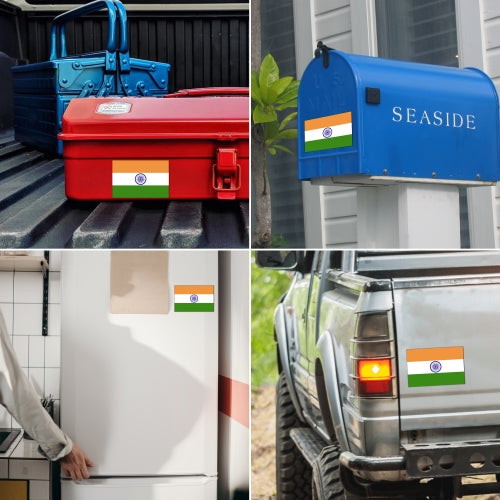 India Indian Flag Car Magnet Decal - 4 x 6 Heavy Duty for Car Truck SUV
