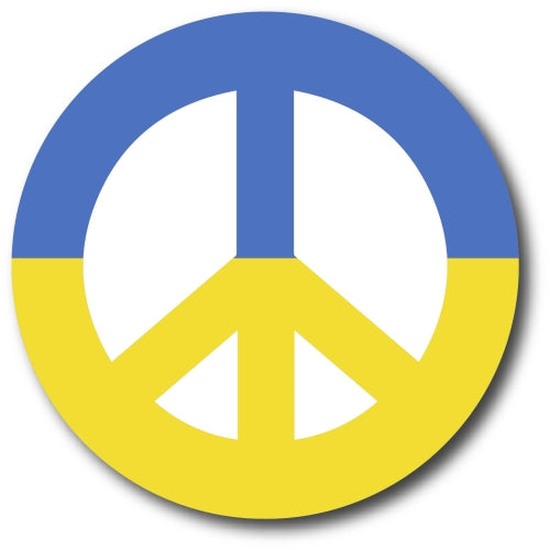 Magnet Me Up Peace for Ukraine 5" Round Magnet Heavy Duty for Car Truck SUV Waterproof