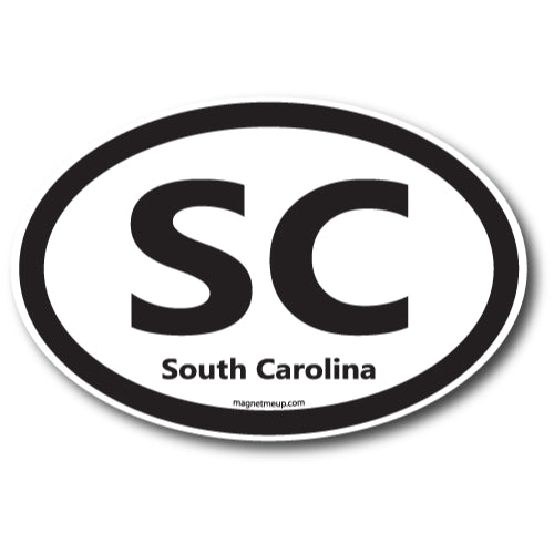 SC South Carolina Car Magnet 4X6" US State Oval Refrigerator Locker SUV Heavy Duty Waterproof… …