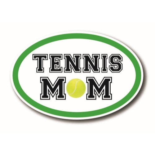 Tennis Mom with Tennis Ball 4x6 Oval Magnet