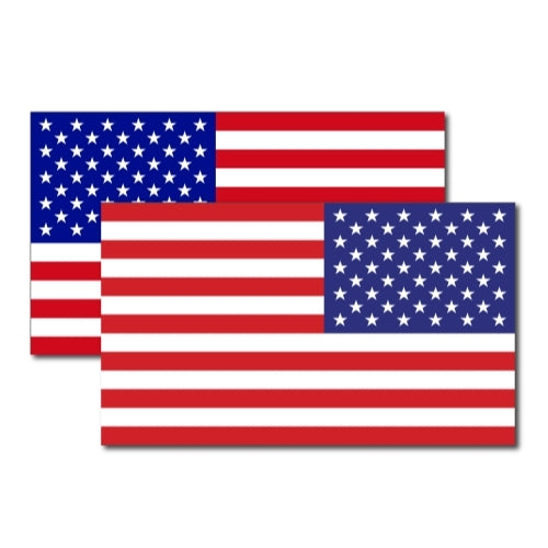 7x12 American Flag + Reverse Opposing American Flag