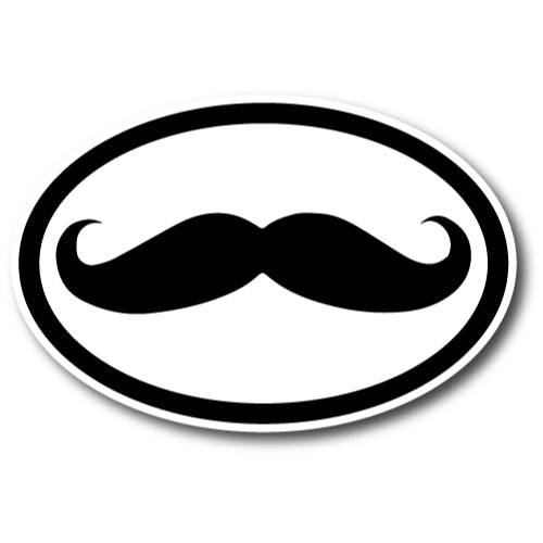 Mustache Oval Car Magnet By Magnet Me Up 4x6" Auto Truck Decal Magnet …