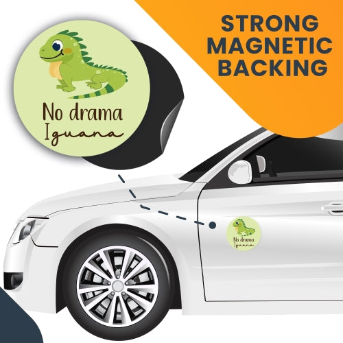 Magnet Me Up No Drama Iguana Drama Free Zone Funny Cute Magnet Decal, 5 Inch, Heavy Duty Automotive Magnet for Car Truck SUV Or Any Other Magnetic Surface