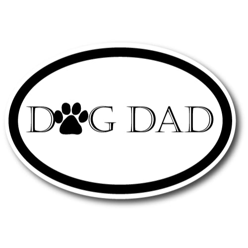 Dog Dad Car Magnet Decal - 4 x 6 Oval Heavy Duty for Car Truck SUV Waterproof …