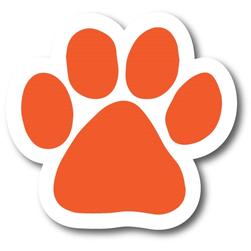 Blank Orange Pawprint Car Magnet By Magnet Me Up 5" Paw Print Auto Truck Decal Magnet …