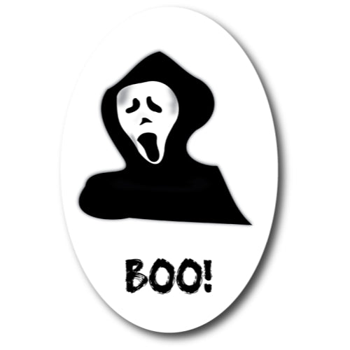 Grim Reaper Boo! Car Magnet Decal 4 x 6 Oval Heavy Duty for Car Truck SUV Waterproof …