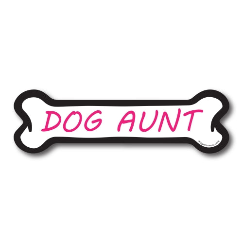 Dog Aunt Dog Bone Car Magnet - 2 x 7"  Dog Bone Heavy Duty Decal for Car Truck SUV Waterproof …