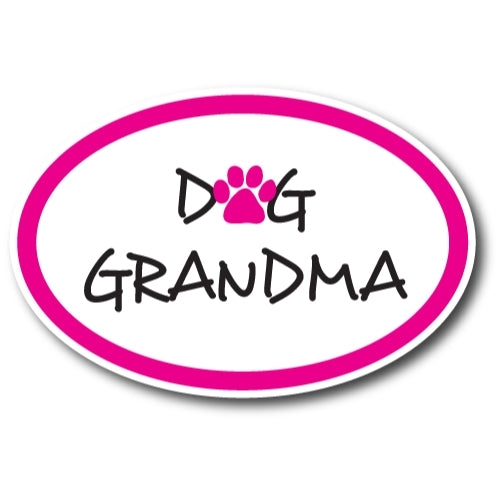 Dog Grandma Car Magnet Decal - 4 x 6 Oval Heavy Duty for Car Truck SUV Waterproof …