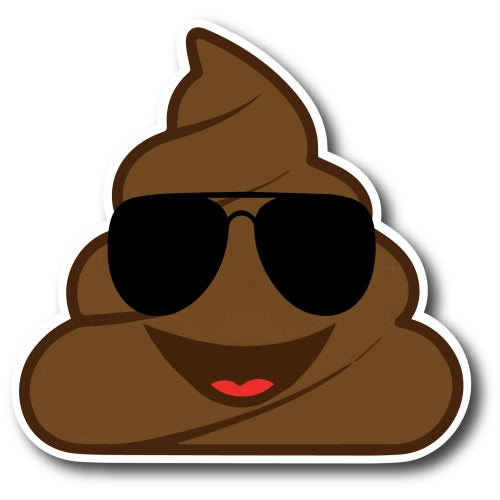 Poop Emoticon with Sunglasses Magnet