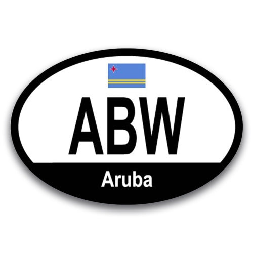 Magnet Me Up Aruba Aruban Oval Magnet Decal, 4x6 Inches, Heavy Duty for Car, Truck, SUV, Or Any Other Magnetic Surface