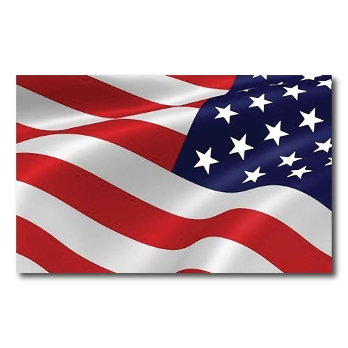 Waving Reverse American Flag Car Magnet Decal - 5 x 8 Heavy Duty for Car Truck SUV