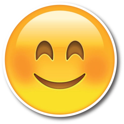 Magnet Me Up Smiley Face Emoticon Magnet Decal, 5 Inch Round, Happy Smile Cute Self-Expression Decorative Magnet for Car, Truck, Fridge, Whiteboards, Any Magnetic Surface, Crafted in USA