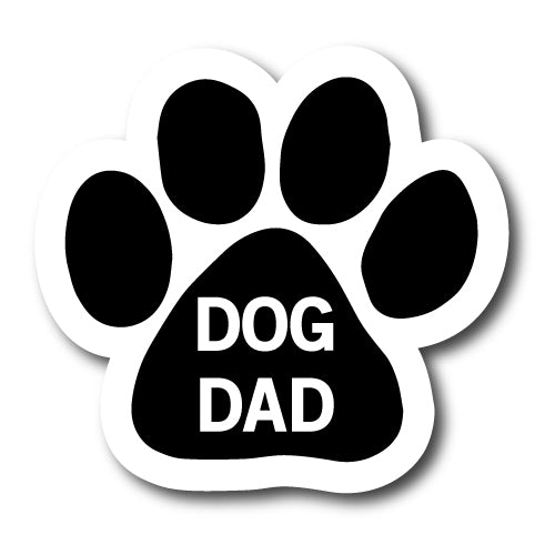 Dog Dad Pawprint Car Magnet By Magnet Me Up 5" Paw Print Auto Truck Decal Magnet …