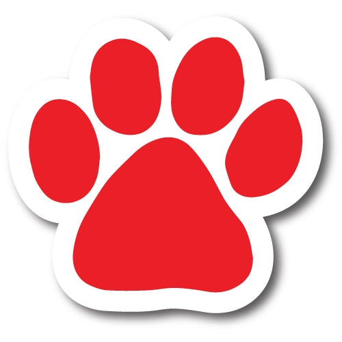 Blank Red Pawprint Car Magnet By Magnet Me Up 5" Paw Print Auto Truck Decal Magnet …