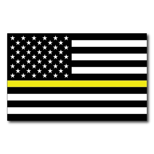 Thin Yellow Line American Flag Magnet Decal 5x8 Heavy Duty for Car Truck SUV - in Support of Our Security Guards and Officers