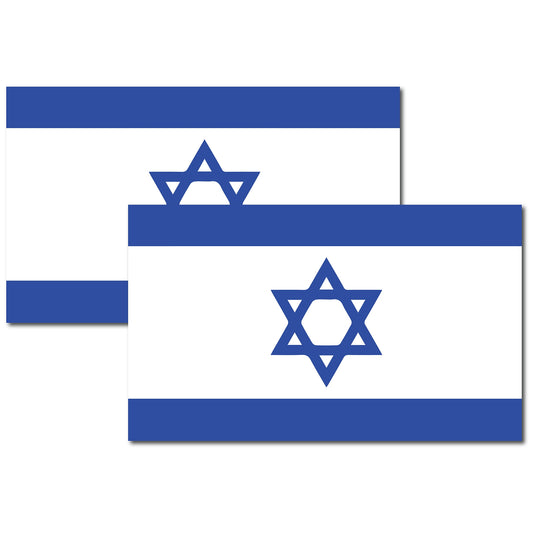 Magnet Me Up Israeli Flag Magnet Decal, 2 Pack, 3x5 Inches, Blue and White, Heavy Duty Automotive Magnet for Car Truck SUV, We Stand with Israel