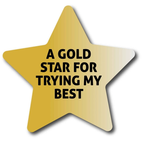 Magnet Me Up Gold Star for Trying My Best Gold Star 5 x 6 Magnet