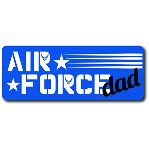 Magnet Me Up Air Force Dad Magnet 3x8 Blue, White and Pink Decal Perfect for Car or Truck
