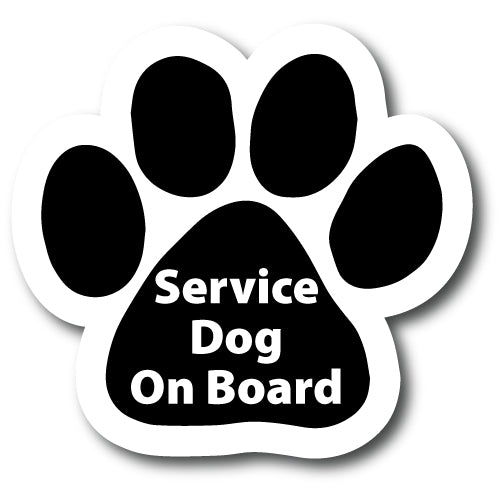 Magnet Me Up Service Dog Pawprint Car Magnet - 5" Heavy Duty Auto Truck Fridge Magnetic Decal …