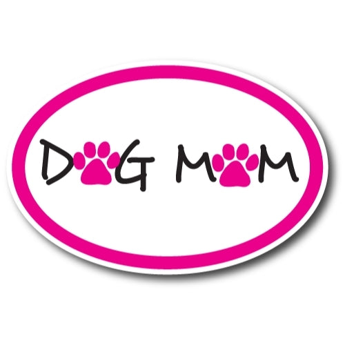 Dog Mom Car Magnet Decal - 4 x 6 Oval Heavy Duty for Car Truck SUV Waterproof …
