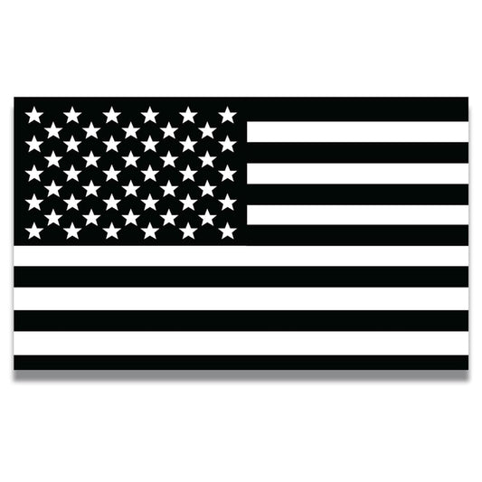 Black and White American Flag Car Magnet Decal - 3 x 5 Heavy Duty for Car Truck SUV