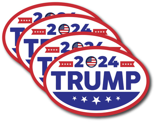 Magnet Me Up Blue Trump 2024 Republican Party Political Election Magnet Decal, 4 Pack 4x6 inch, Heavy Duty Automotive for Car, Truck, SUV, Or Any Other Magnetic Surface, Election Gift, Crafted in USA