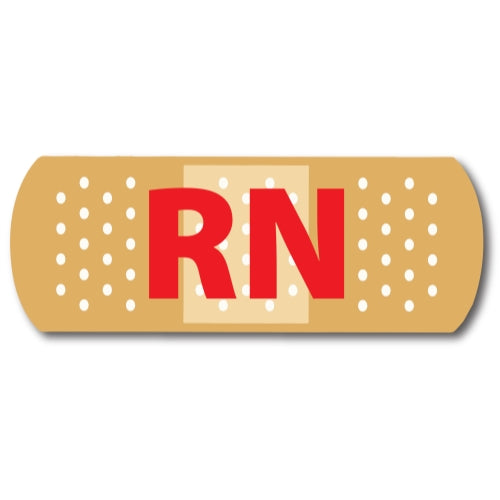 RN Band Aid Car Magnet 3 x 8" Decal Great for Car Truck Refrigerator Locker SUV Heavy Duty Waterproof …