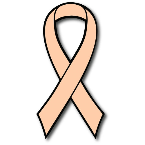Peach Uterine Cancer Awareness Ribbon Car Magnet Decal Heavy Duty Waterproof …