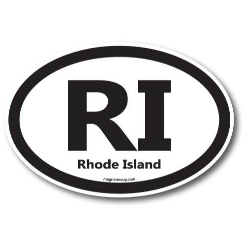 RI Rhode Island Car Magnet 4x6" US State Oval Refrigerator Locker SUV Heavy Duty Waterproof… …