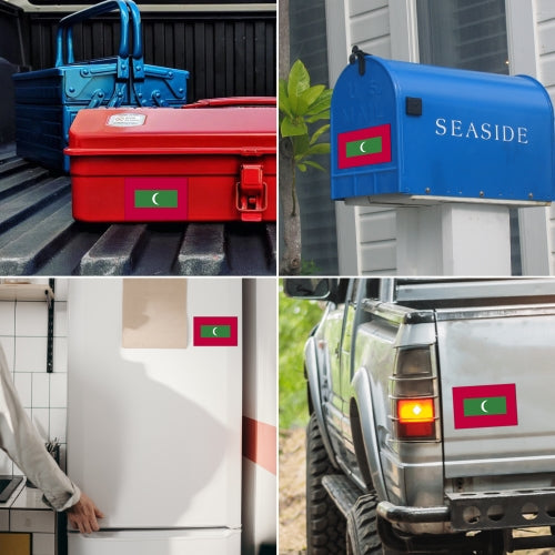 Maldives Flag Car Magnet Decal - 4 x 6 Heavy Duty for Car Truck SUV