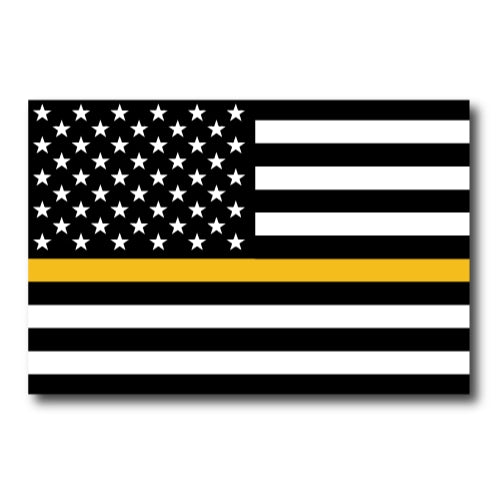 Thin Gold Line American Flag Magnet Decal 4x6 Heavy Duty for Car Truck SUV - In Support of all Emergency Services Dispatchers …