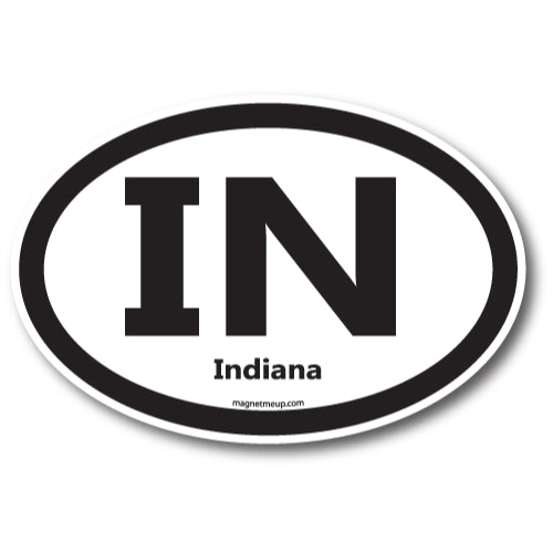 IN Indiana Car Magnet 4x6" US State Oval Refrigerator Locker SUV Heavy Duty Waterproof …