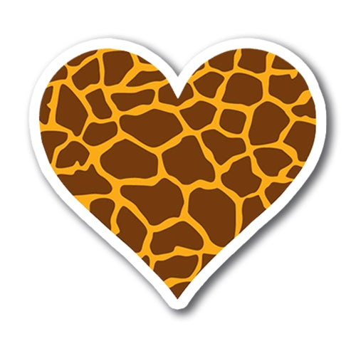 Magnet Me Up Giraffe Multicolored Heart Magnet Decal, 5 Inches, Heavy Duty Automotive Magnet for Car Truck SUV Or Any Other Magnetic Surface