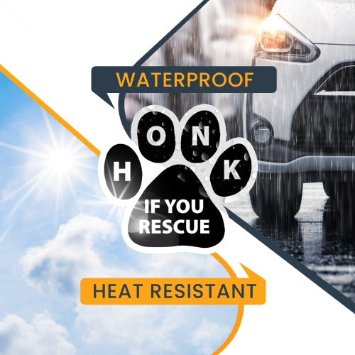 Honk if You Rescue Pawprint Car Magnet By Magnet Me Up 5" Paw Print Auto Truck Decal Magnet …