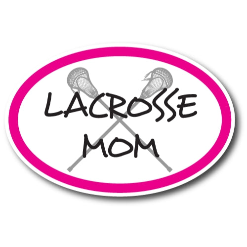 Lacrosse Mom Car Magnet Decal 4 x 6 Oval Heavy Duty for Car Truck SUV Waterproof …