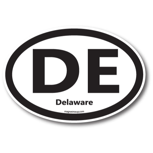 DE Delaware Car Magnet 4x6" US State Oval Refrigerator Locker SUV Heavy Duty Waterproof… …