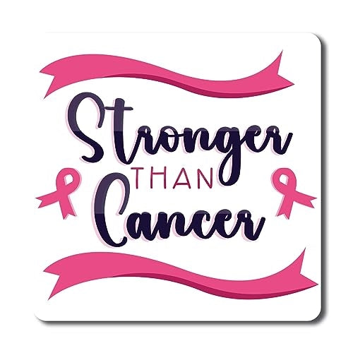 Magnet Me Up Stronger Than Cancer Breast Cancer Awareness Magnet Decal, 5x5 inch, Heavy Duty Automotive Magnet for Car Truck SUV Or Any Other Magnetic Surface