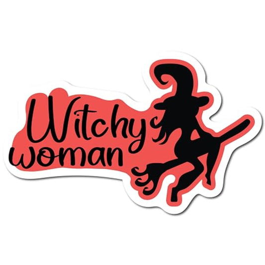 Magnet Me Up Halloween Witchy Woman Spooky Funny Holiday Magnet Decal, 5x3 Inches, Heavy Duty Automotive Magnet for Car Truck SUV Or Any Other Magnetic Surface