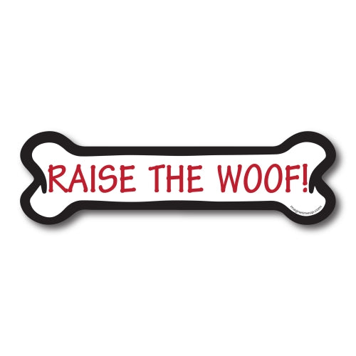 Raise the Woof! Dog Bone Car Magnet By Magnet Me Up 2x7" Dog Bone Auto Truck Decal Magnet …