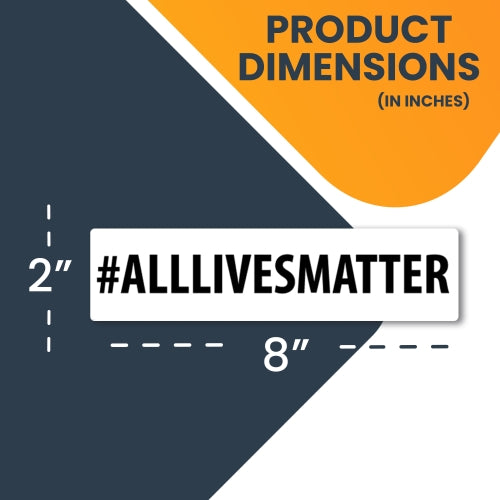 #ALLLIVESMATTER Magnet, in Support of Everyone - 2x8" Decal Heavy Duty for Car Truck SUV …