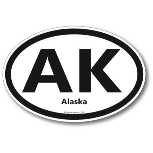 AK Alaska Car Magnet 4X6" US State Oval Refrigerator Locker SUV Heavy Duty Waterproof… …