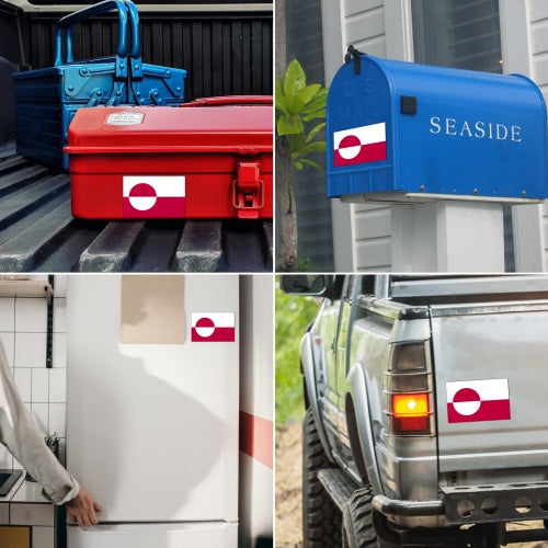 Greenland Flag Car Magnet Decal - 4 x 6 Heavy Duty for Car Truck SUV …