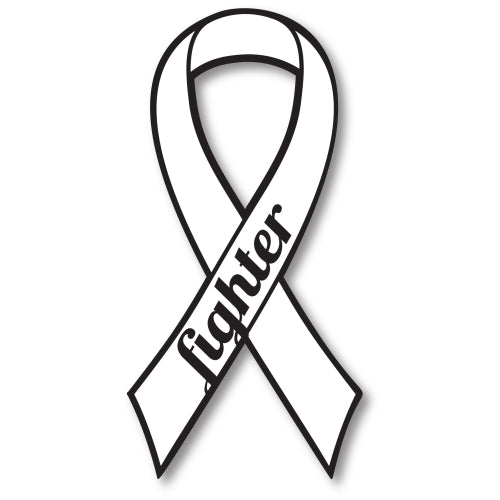 White Lung Cancer Fighter Ribbon Car Magnet Decal Heavy Duty Waterproof …