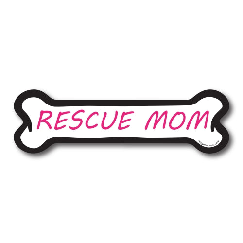 Rescue Mom Dog Bone Car Magnet By Magnet Me Up 2x7" Dog Bone Auto Truck Decal Magnet …