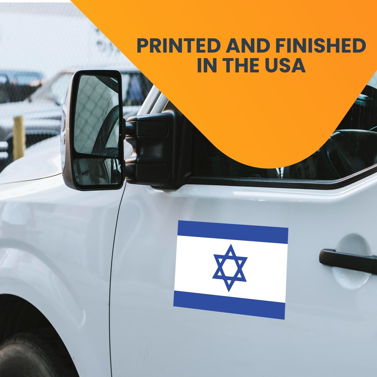 Magnet Me Up Israeli Flag Magnet Decal, 5x8 Inches, Blue and White, Heavy Duty Automotive Magnet for Car Truck SUV