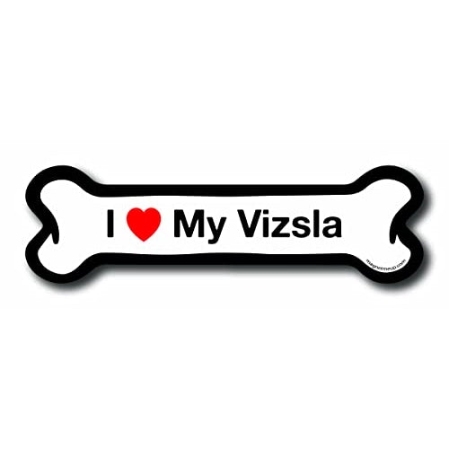 Magnet Me Up I Love My Vizsla Dog Bone Car Magnet - 2x7 Dog Bone Auto Truck Decal Magnet