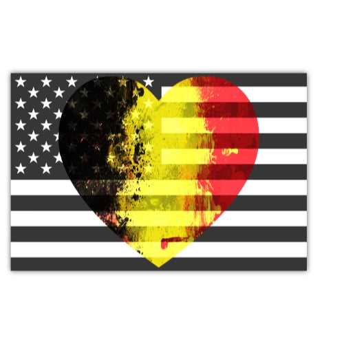 BW American w Belgian Heart