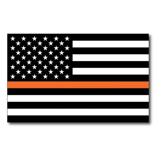 Thin Orange Line American Flag Magnet Decal 5x8 Heavy Duty for Car Truck SUV - In Support of EMS Personnel and Search and Rescue Teams